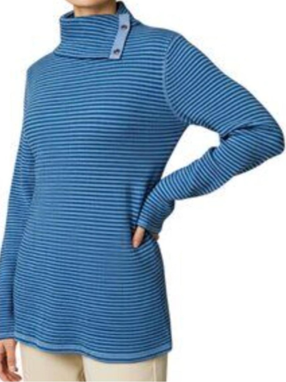 SUNDANCE Women's Large Seasalt Cornwall Mawgan Tunic Waffle Knit Top